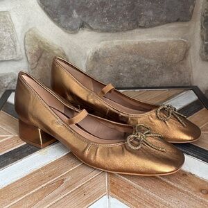 Maeve Ballet Heels in Gold